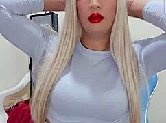 webcam transsexual crossdresser tries fresh outfit on live cam