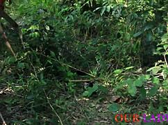 Village Hunter Pounds Horny African Bush Girl Doggy Creampie!