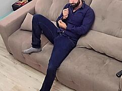 Bodybuilder Jerking Monster Cock Home From Work?!