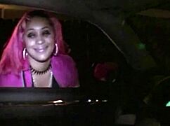 pinky with cat eye contacts delivers goddess blowjobs. cum drips on her face