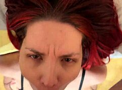 amateur dude bends over russian whore wife for rough anal creampie pounding