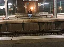 so there i was bent over at the train station fucking a stranger's cock outdoors