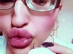 i'm the nude lipstick goddess making your cock throb hard