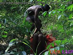 Village Hunter Pounds Horny African Bush Girl Doggy Creampie!