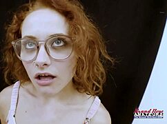 Skinny Ginger Luna Parish Deepthroats Cock Before Doggystyle Pussy Pounding and Facial Cumshot