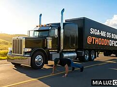 she stops for pleasure waiting for naughty trucker to fuck her wet pussy full video on site