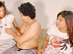 uttaran20's hot milf bhabhi takes hardcore pounding from village boy in real hindi ffm group sex on ranch