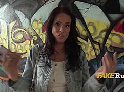 hey picked up hot german babe stockings outdoor fuck for cash