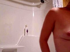 sneaky peek at me stripping down before jumping in the shower 🚿💦