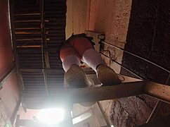 professor sneaks intense upskirt peeks at plump mexican plumber asses