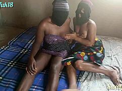 big pussy ebony stepdaughter shares boyfriend's cock with horny stepmom outdoors