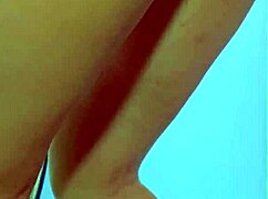 college desi teen in SEXY DRESS and SNEAKERS rams GLASS DILDO deep