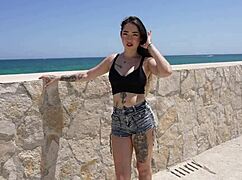 Inked Latina Melania Dark Bent Over No Condom Casting Fuck Doggystyle Deepthroat Rough