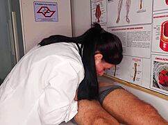 Monster Erection Bursts In Front Of Busty Nurse Now!!