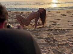 Curvy Brazilian Damiana Flashes Big Ass on Portuguese Beach Then Sucks Cock in Canoe