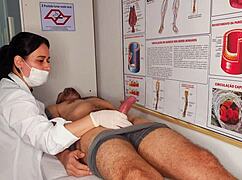 Monster Erection Bursts In Front Of Busty Nurse Now!!