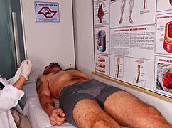 Monster Erection Bursts In Front Of Busty Nurse Now!!