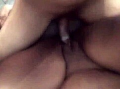 he pulls off condom to creampie busty bbw asian slut's fat pussy
