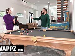 Alluring stepdaughters in skirts and sneakers seduce stepfathers for steamy group swap sex