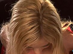 😍 skinny blonde fake tits babe rides monster cock deepthroat doggystyle double penetration cum facial!