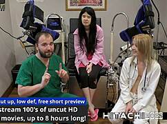 alexandria wu sneaks cum on clock as nurse with patient toys pussy gaping orgasm backstage