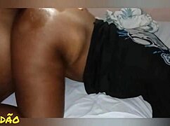 Ebony bbw with huge natural tits gets fucked doggystyle hairy pussy cums hard