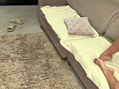 my friend left me alone at his place playing video games but i got so horny thinking of him i had to cum