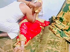 late night with telugu wife in red sari fucking hard on ranch 😍🌙❤️