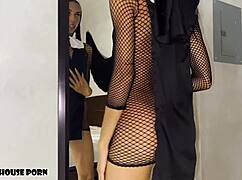 petite colombian nun gets fucked rough squirts hard and milks him with her tight pussy