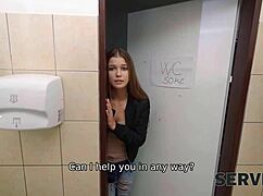 Serve4K's Wild Toilet Doggystyle! Shaved Czech Pussy Bent Over