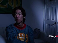 Christmas tree hides stepfamily asses ready for taboo ffm pounding