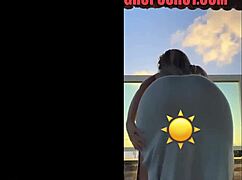 hot blonde dances sexy in see-through dress teasing everything