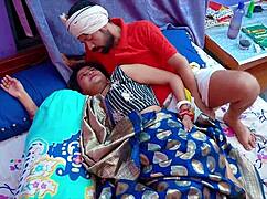 check out this juicy indian housewife sucking cock then getting her pussy fucked hard in the bedroom