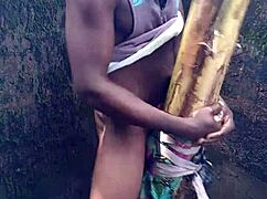 young babe drops to all fours in forest as thick cum blasts her perfect ass