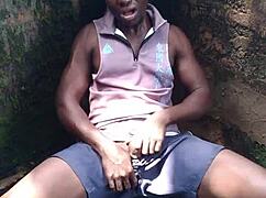 young babe drops to all fours in forest as thick cum blasts her perfect ass