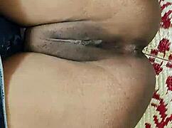 College girl spreads legs for quick hairy pussy creampie