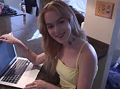 SETH CHEATS WITH STEPDAUGHTER SAGE FOX! LINGERIE BLOWJOB LEADS TO DOGGY CREAMPIE RIDE