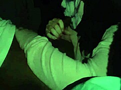 Masked wife delivers sloppy wet blowjob on monster black cock