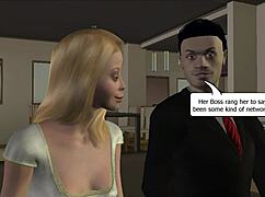 blonde babysitter teen with small tits in tk17 cartoon animation