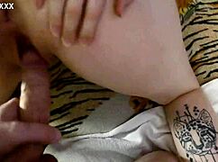 Hubby cums right between my thick legs during our homemade marital pounding