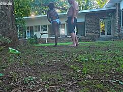 big black cock stretches milf pussy while hubby watches her ride