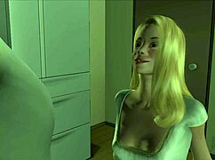 blonde babysitter teen with small tits in tk17 cartoon animation