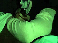 Masked wife delivers sloppy wet blowjob on monster black cock