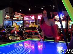 Old man deepthroats teen's throat before slamming her tight cunt missionary style in rough pov