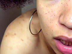 Naughty step daughter Manaia slurps 10 inch dick and balls hungrily