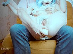 who fists gaping asshole with hands and huge veggies?