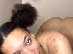 Naughty step daughter Manaia slurps 10 inch dick and balls hungrily