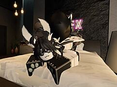 Innocent moth rides furry's monster cock until her tight hole gapes wide