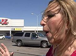 Blonde big-titted Elexis rides Barry's cock cowgirl after missionary pounding