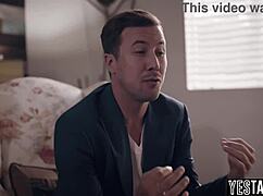 Skinny Russian Teen Stepdaughter Takes Double Penetration from Stepdad's Huge Cock